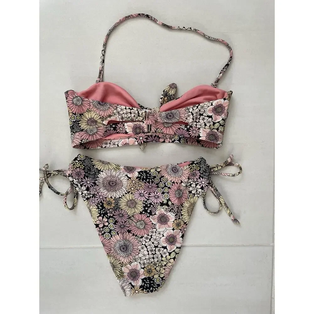 VYB Swim Bikini Swimsuit Retro Floral Boho Chic Cottagecore Femme